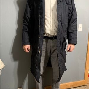 L.L. Bean Men's Dark Blue Trench Coat